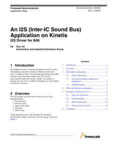 I2S (Inter-IC Sound Bus) application on Kinetis MCUs
