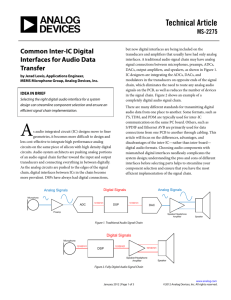 Common Inter-IC Digital Interfaces for Audio Data