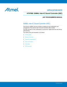 AT07908: SAM4L Inter-IC Sound Controller