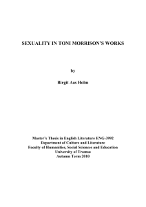 Toni Morrison and Sexuality
