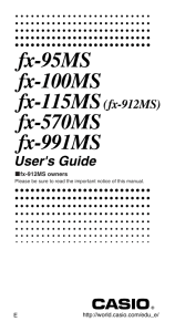 fx-95MS fx-100MS fx-570MS fx-991MS