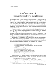 An Overview of Francis Schaeffer's Worldview