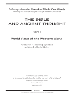 The BIBLe And AnCIenT ThOUGhT