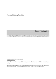 Bond Valuation - SpreadsheetML