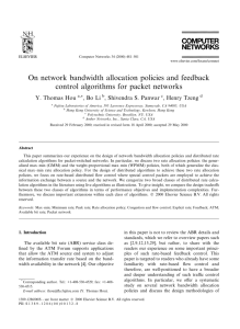 On network bandwidth allocation policies and feedback control