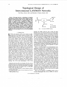 Topological design of interconnected LAN/MAN networks