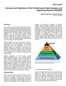 Concept and Operation of the Performance Data Analysis and