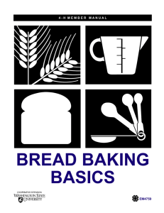 bread baking basics - 4-H Youth Development Program