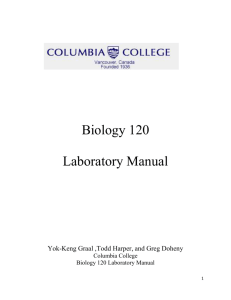 Biology 120 Laboratory Manual
