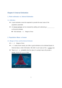 Chapter 8: Interval Estimation