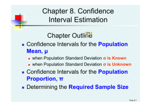 Chapter 8. Confidence Interval Estimation