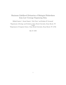 Maximum Likelihood Estimation Of Biological Relatedness