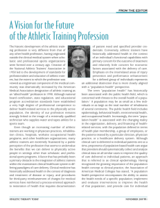 A Vision for the Future of the Athletic Training
