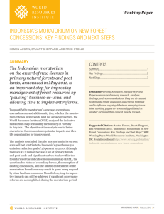 indonesia's moratorium on new forest concessions: key findings and