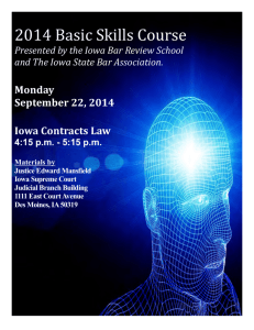 coverpages for outlines - The Iowa State Bar Association