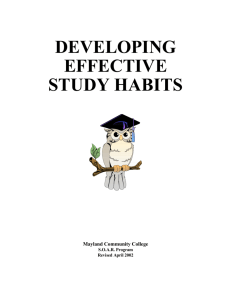 developing effective study habits