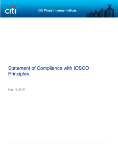 Statement of Compliance with IOSCO Principles