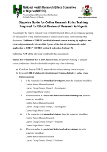Stepwise Guide for Online Research Ethics Training Required for