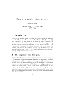 Electric currents in infinite networks