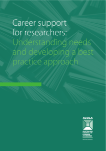 Career Support for Researchers - Toss Gascoigne and Associates