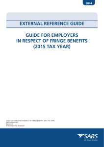 Guide to Fringe Benefits - South African Payroll Association