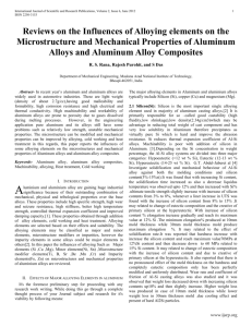 Reviews on the Influences of Alloying elements