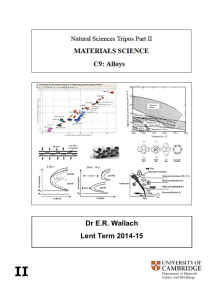 C9 Alloys lecture handout 2014-15