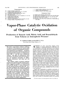Vapor-Phase Catalytic Oxidation of Organic Compounds