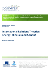 International Relations Theories: Energy, Minerals