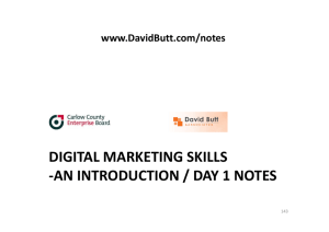 digital marketing skills -an introduction / day 1 notes