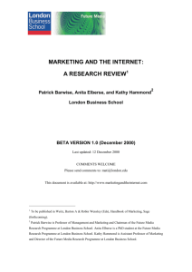 marketing and the internet: a research review