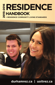 Residence Handbook - DC-UOIT Cover 2015-2016 A