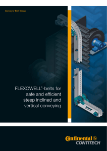 Flexowell®-belts for safe and efficient steep inclined