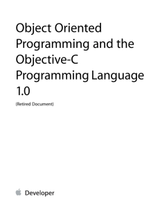 Object Oriented Programming and the Objective