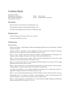 Codrina Rada: Curriculum Vitae