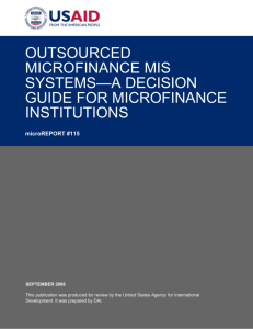 outsourced microfinance mis systems—a decision guide