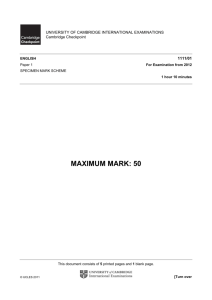 MAXIMUM MARK: 50