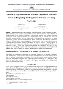 Automatic Migration of Files from Pro/Engineer to Windchill Server