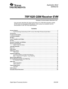 TRF1020 GSM Receiver EVM