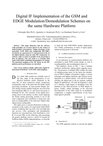 Digital IF Implementation of the GSM and EDGE Modulation