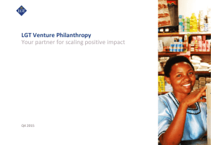 LGT Venture Philanthropy Your partner for scaling positive impact