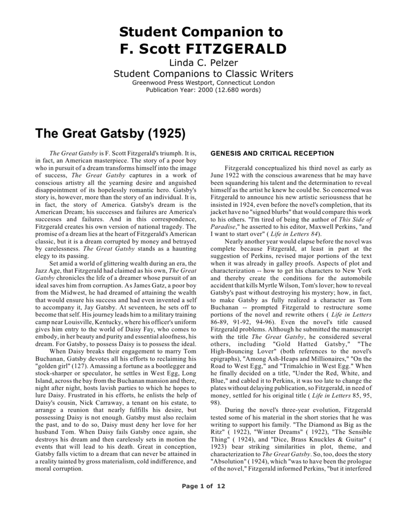 Student Companion 12 Page Pdf, The Great Gatsby Leather Bound Book Pdf