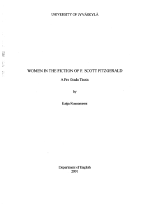 Women in the fiction of F. Scott Fitzgerald