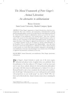 The Moral Framework of Peter Singer's Animal Liberation