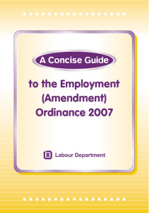 A Concise Guide to the Employment (Amendment) Ordinance 2007