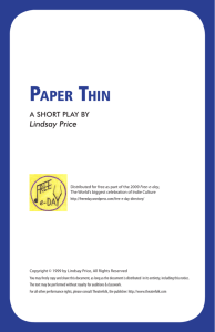 paper thin - Theatrefolk