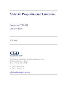 Material Properties and Corrosion