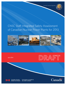 CNSC Staff Integrated Safety Assessment of Canadian Nuclear