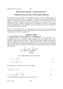 Electric Power Systems – Laboratory Exercise 1 Voltage and Fault