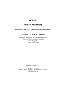 ECE 431 Electric Machinery - Grainger CEME